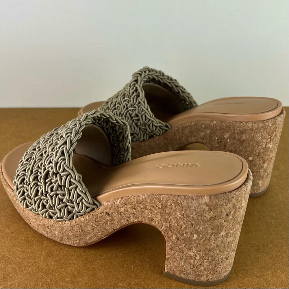 NEW VINCE CROCHET PLATFORM SANDALS - Picture 6 of 13